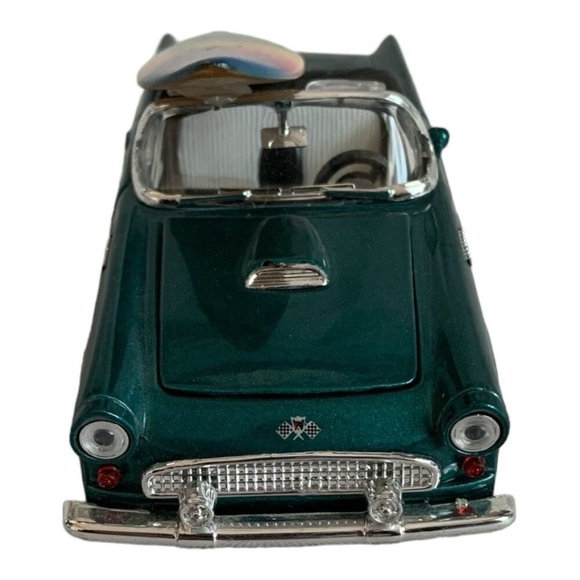 1955 Ford Thunderbird Green Die-Cast Model Car Surfboard Rare Collectible - Picture 3 of 4